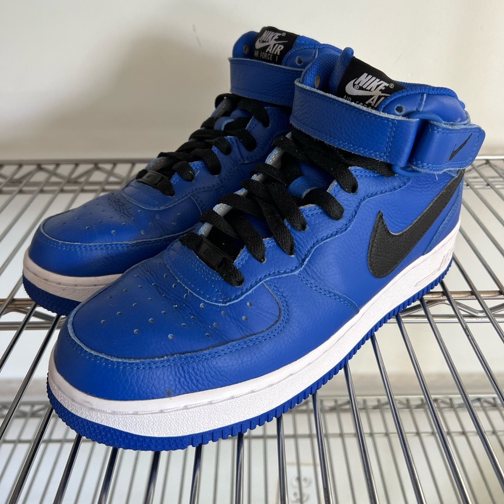 Nike Air Force 1 Mid Royal Blue & Black - Women’s size 10.5